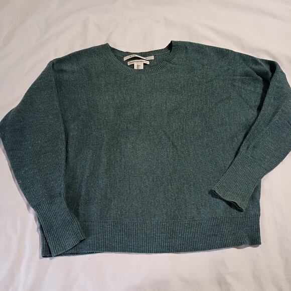 Merino Wool Small Sweater Oversized Teal Max Studio Long-Sleeved Soft Extra-Fine - Picture 3 of 9